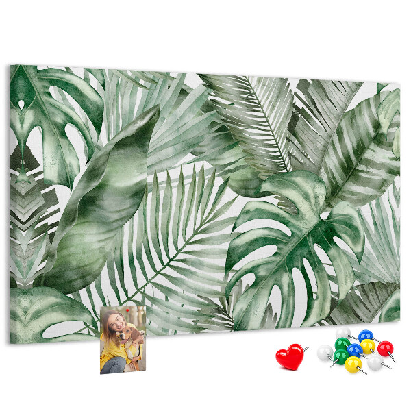 Panou din pluta Frunze tropicale în nuanțe de verde