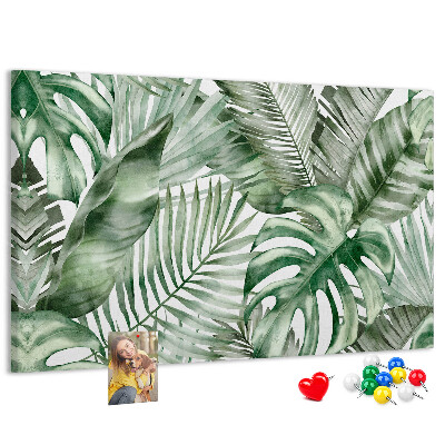 Panou din pluta Frunze tropicale în nuanțe de verde