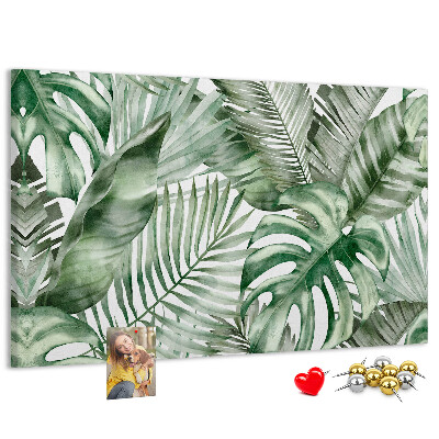 Panou din pluta Frunze tropicale în nuanțe de verde