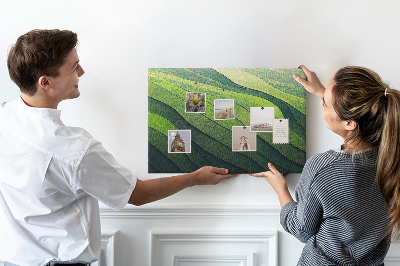Panou din pluta Valuri verzi accentuate de textura pământului
