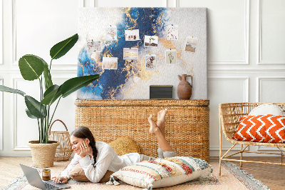 Panou din pluta Model abstract în nuanțe de albastru.