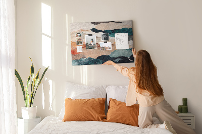 Panou de pluta Nori abstracte în culori estompate