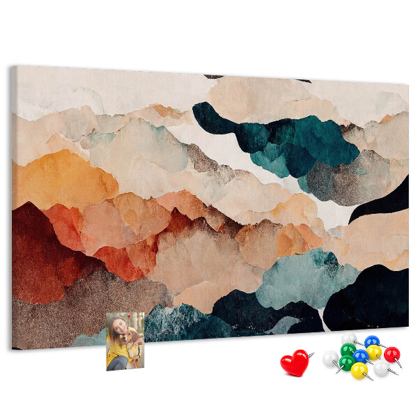 Panou din pluta Nori abstracte în culori estompate