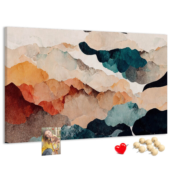 Panou din pluta Nori abstracte în culori estompate