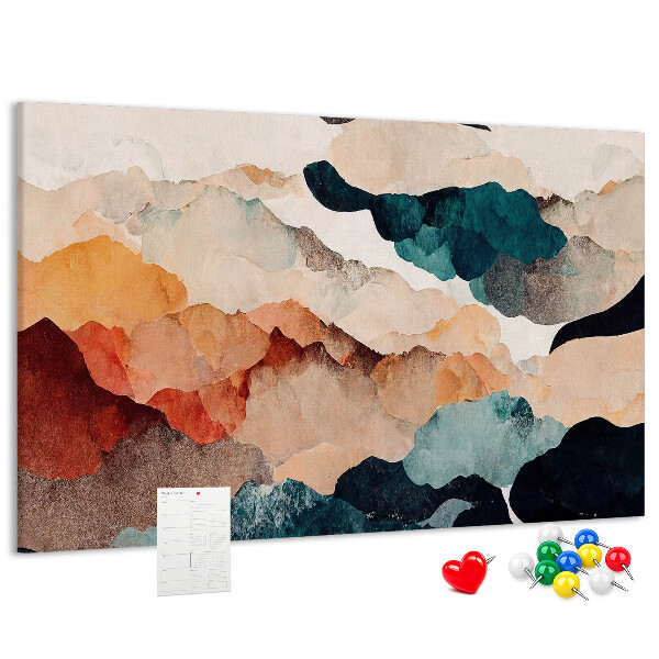 Panou din pluta Nori abstracte în culori estompate