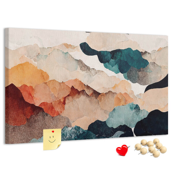 Panou din pluta Nori abstracte în culori estompate