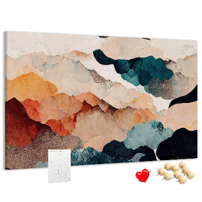 Panou din pluta Nori abstracte în culori estompate