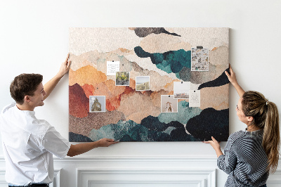 Panou din pluta Nori abstracte în culori estompate