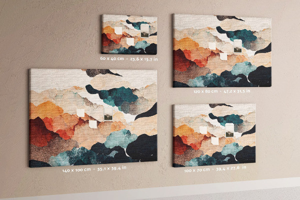 Panou din pluta Nori abstracte în culori estompate