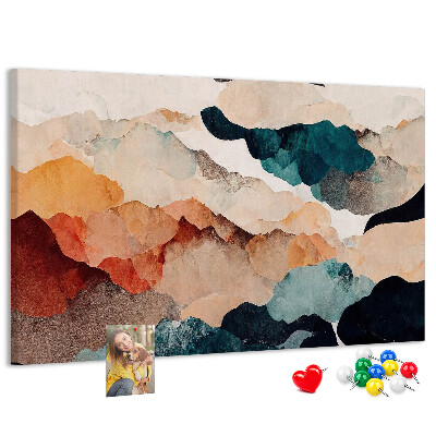 Panou din pluta Nori abstracte în culori estompate