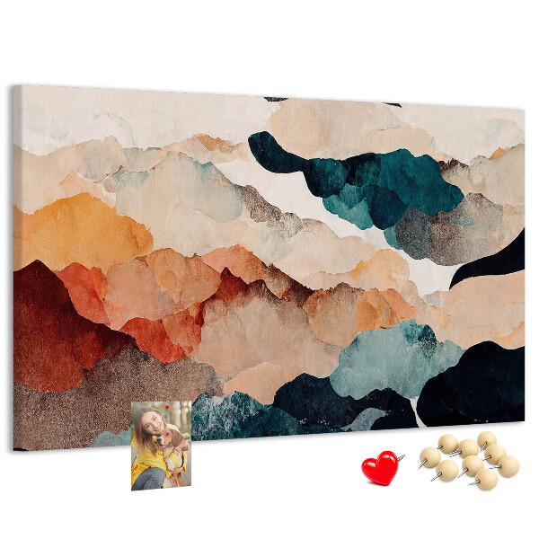 Panou din pluta Nori abstracte în culori estompate