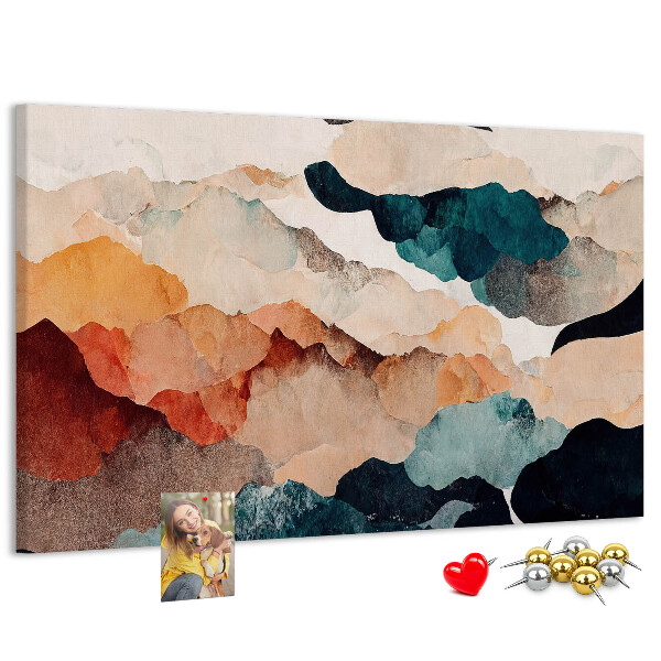 Panou din pluta Nori abstracte în culori estompate