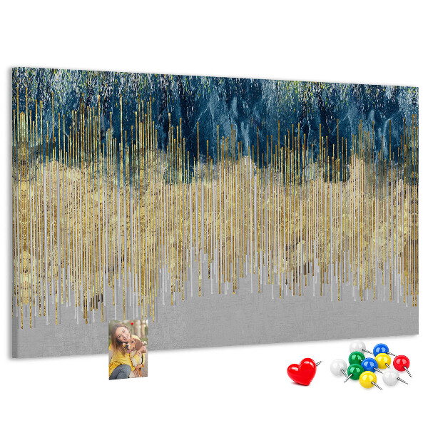 Panou din pluta Model abstract cu linii verticale aurii
