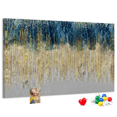 Panou din pluta Model abstract cu linii verticale aurii