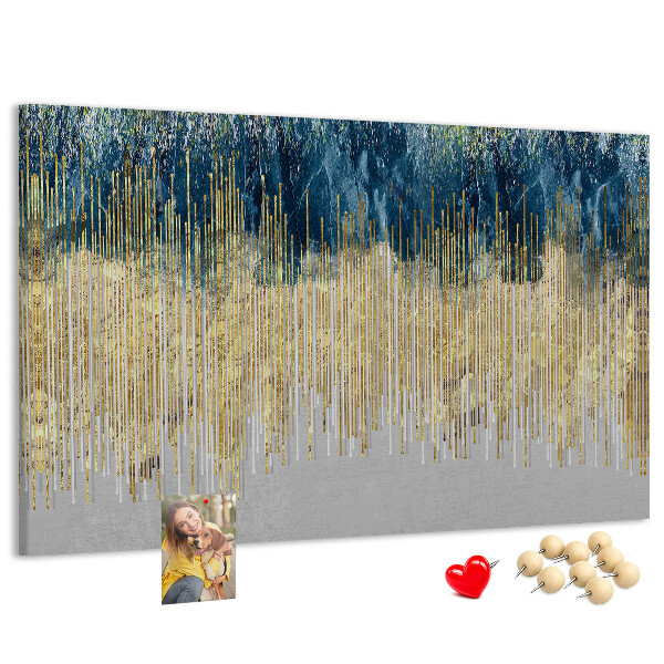Panou din pluta Model abstract cu linii verticale aurii