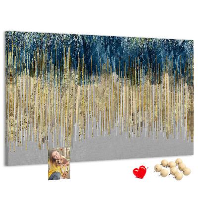 Panou din pluta Model abstract cu linii verticale aurii