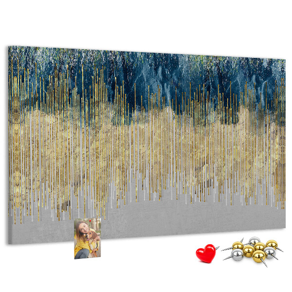 Panou din pluta Model abstract cu linii verticale aurii