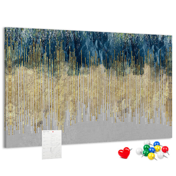 Panou din pluta Model abstract cu linii verticale aurii