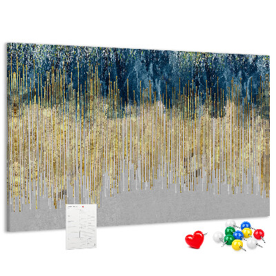 Panou din pluta Model abstract cu linii verticale aurii