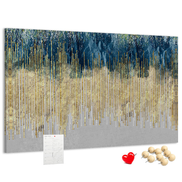 Panou din pluta Model abstract cu linii verticale aurii
