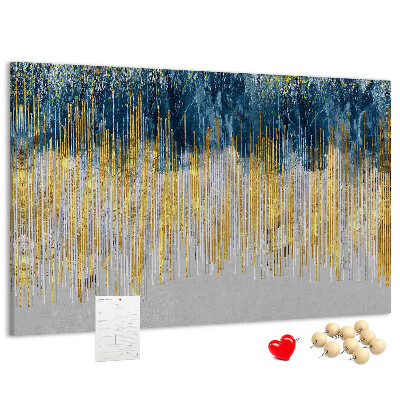 Panou din pluta Model abstract cu linii verticale aurii