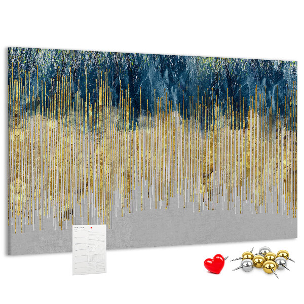 Panou din pluta Model abstract cu linii verticale aurii