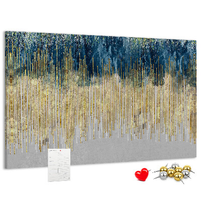 Panou din pluta Model abstract cu linii verticale aurii