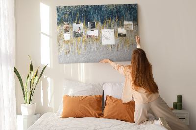 Panou din pluta Model abstract cu linii verticale aurii