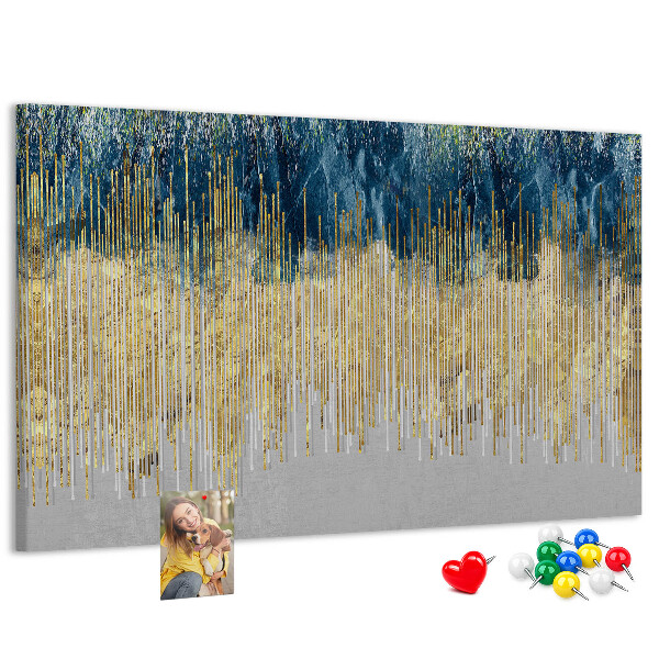 Panou din pluta Model abstract cu linii verticale aurii