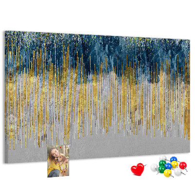 Panou din pluta Model abstract cu linii verticale aurii