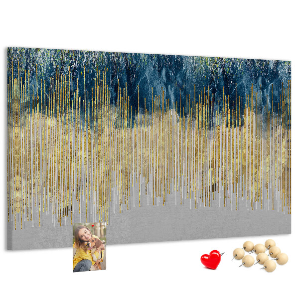 Panou din pluta Model abstract cu linii verticale aurii