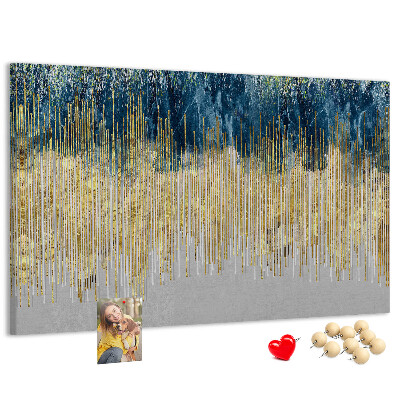 Panou din pluta Model abstract cu linii verticale aurii
