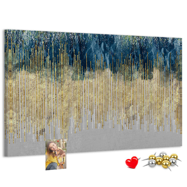 Panou din pluta Model abstract cu linii verticale aurii