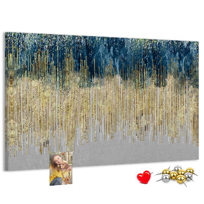 Panou din pluta Model abstract cu linii verticale aurii