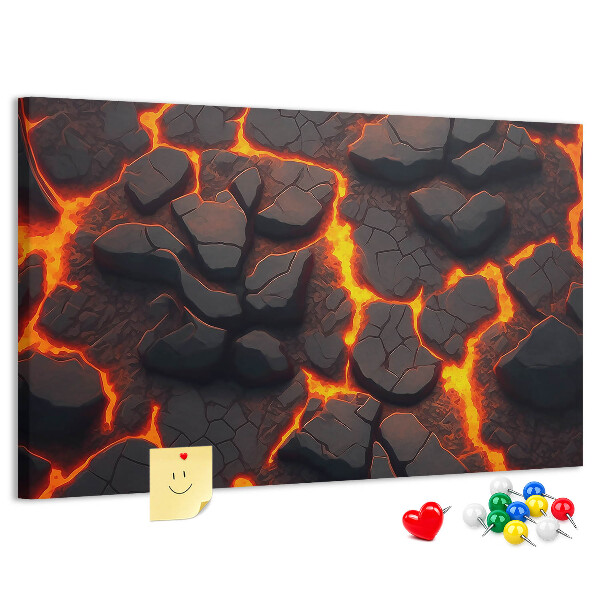Panou de pluta Roci vulcanice cu lavă curgătoare