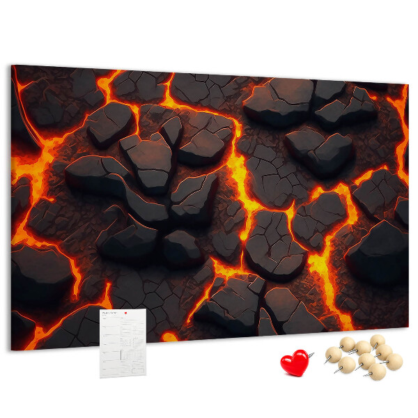 Panou de pluta Roci vulcanice cu lavă curgătoare