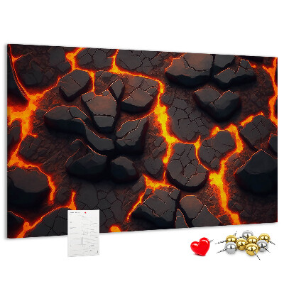 Panou de pluta Roci vulcanice cu lavă curgătoare