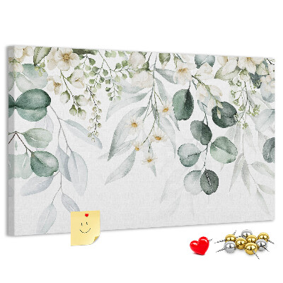 Panou din pluta Modele florale și cu frunze în pasteluri