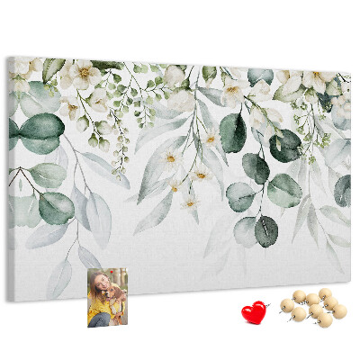 Panou din pluta Modele florale și cu frunze în pasteluri