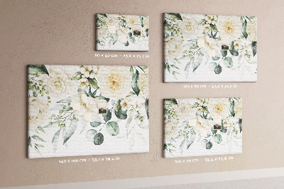 Panou de pluta Model floral în nuanțe delicate.