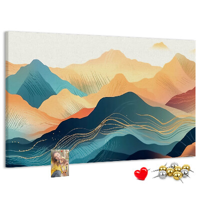 Panou din pluta Munți abstracți în nuanțe pastelate
