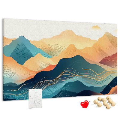 Panou din pluta Munți abstracți în nuanțe pastelate