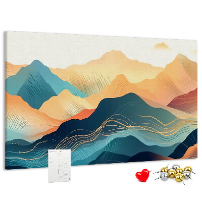 Panou din pluta Munți abstracți în nuanțe pastelate