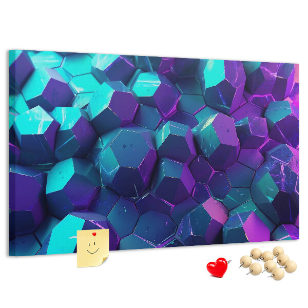 Panou de pluta Structuri geometrice în nuanțe de violet.