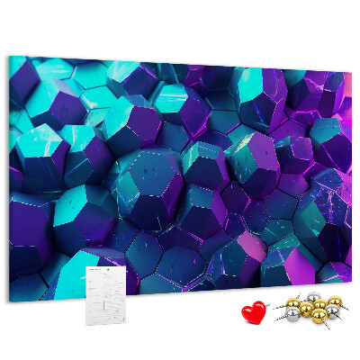 Panou de pluta Structuri geometrice în nuanțe de violet.