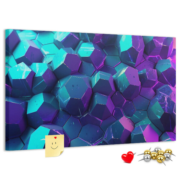 Panou de pluta Structuri geometrice în nuanțe de violet.