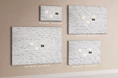 Panou din pluta Zid de cărămidă albă cu piuneze colorate