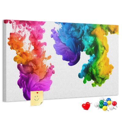 Panou din pluta Nori colorați de vopsea în mișcare
