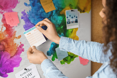 Panou din pluta Nori colorați de vopsea în mișcare