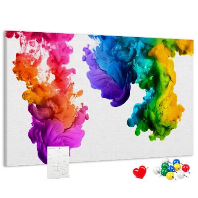 Panou din pluta Nori colorați de vopsea în mișcare